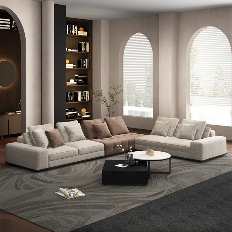 Italian-style Minimalist Fabric Sofa Villa Living Room Couch High-quality Hotel Boucle Lawrence Sofa