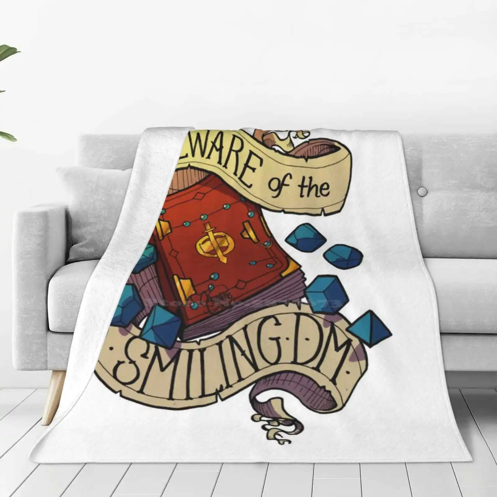 Beware Of The Smiling Master Soft Warm Throw Blanket And Dragons Master Dm Dnd Jokes Dnd Dice Gaming Dice Dnd Manual Critrole