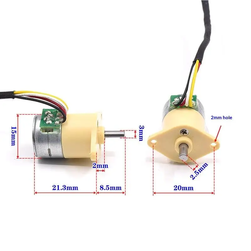15BY Mini 15mm 2-Phase 4-Wire Gear Stepper Motor Micro Full Metal Gearbox Gear