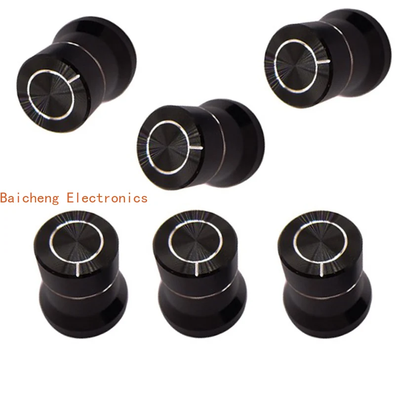 10PCS Aluminiumlegierung Knopf Strohhut Typ Blende 15-12x15MM Potentiometer Encoder Schalterabdeckung