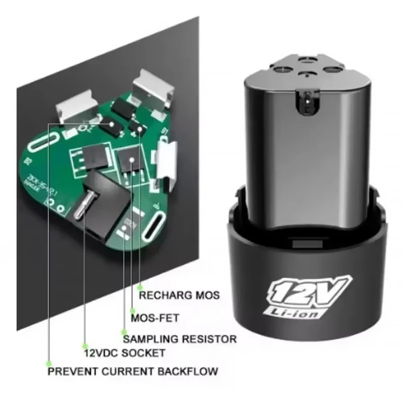 2025NEW العالمي 12 فولت قدرة عالية بطارية ليثيوم أيون قابلة للشحن للكهرباء مفك الحفر الكهربائية طاحونة زاوية صغيرة