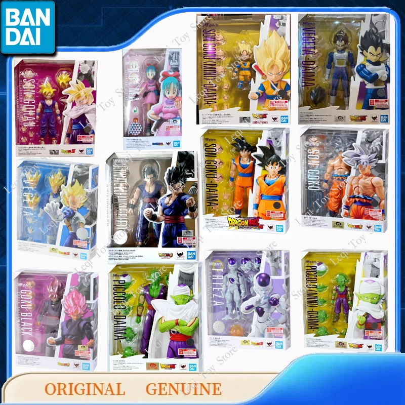 Bandai Original SHF Dragon Ball SON GOKU PICCOLO VEGETA FRIEZA MINI DAIMA BULMA Action Anime Figuren Spielzeug Kinder Modell Ornamente