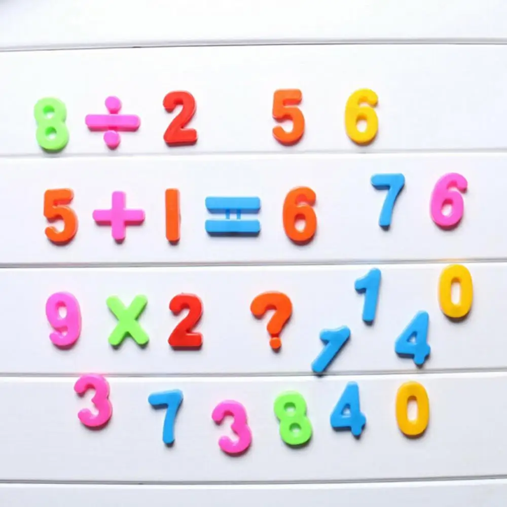26Pcs Mathematics Teaching Lower/Upper Case Alphabet Letters Number Fridge Magnet Kid Learning Toy