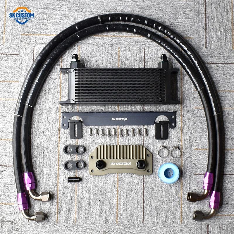 

SK CUSTOM Aluminum Engine Oil Cooler Kit For Volvo S60L XC60 V60 V40 2.0T T5 Car Cooling System