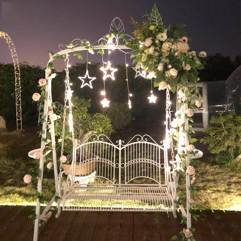 

Double Swing Children Outdoor Cradle Courtyard Hanging Chair Outdoor Adult Rocking Chair Wedding Decoration Prop Swing