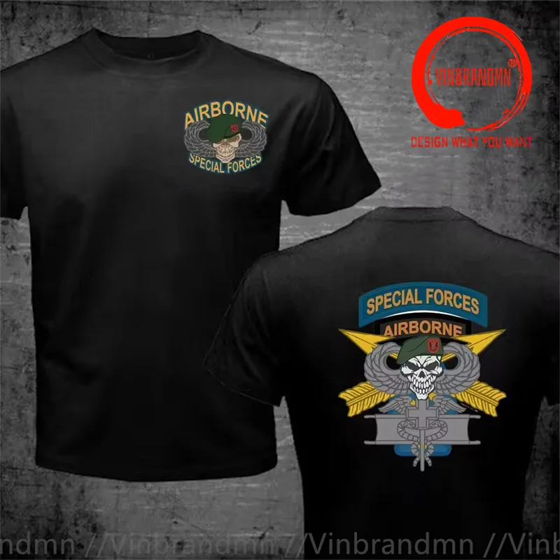 Classic Design US Army Airborne Special Force Skull SF 7th Medical Shirt Men Fashion Cool Casual Clothing Stylish Tops Tee Shirt