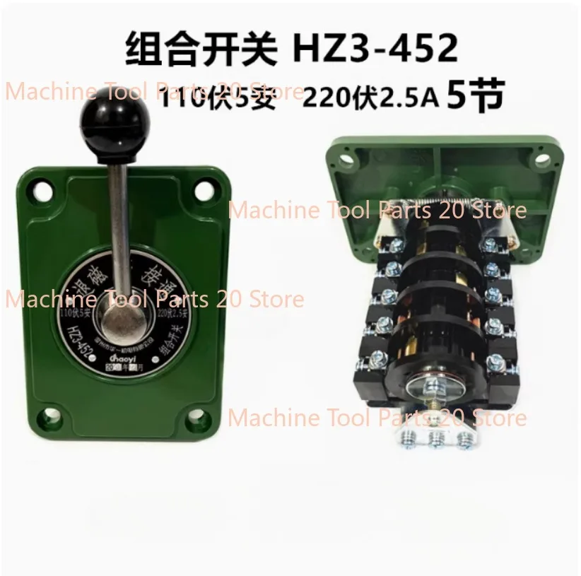 1PC transfer switch HZ3-452 combination switch 380V 10A 5-section reverse switch
