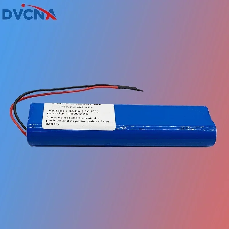 New Lithium 14.8V 4800mAh Battery 14.8V-16.8V 4S1P 18650 4800mAh with PCB18650 with lead wires