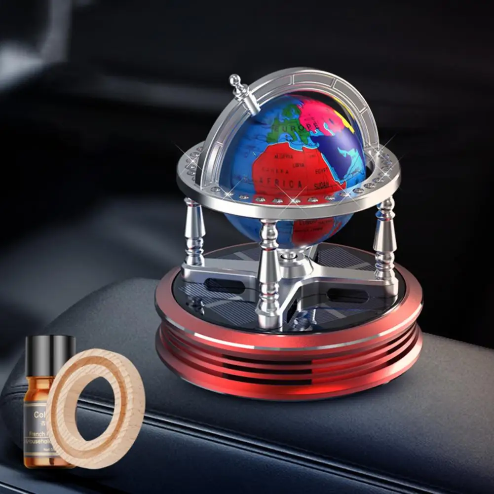 No Battery Car Aromatherapy Globe High-quality Alloy Car Aromatherapy Eco-friendly Solar Car Globe Aromatherapy Perfume for Air