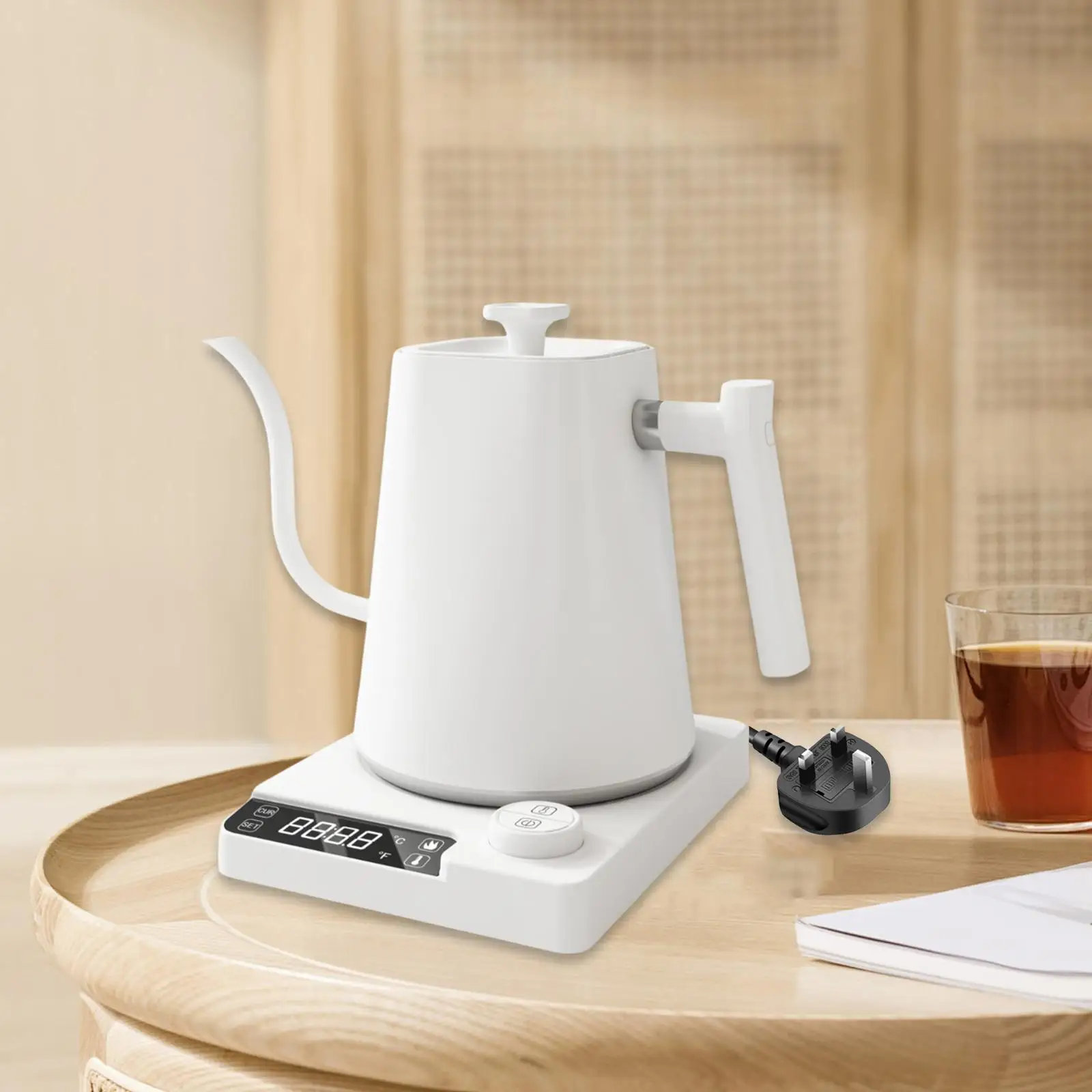 

Gooseneck Electric Kettle Hot Water Boiler 900ml Capacity Smart Temperature