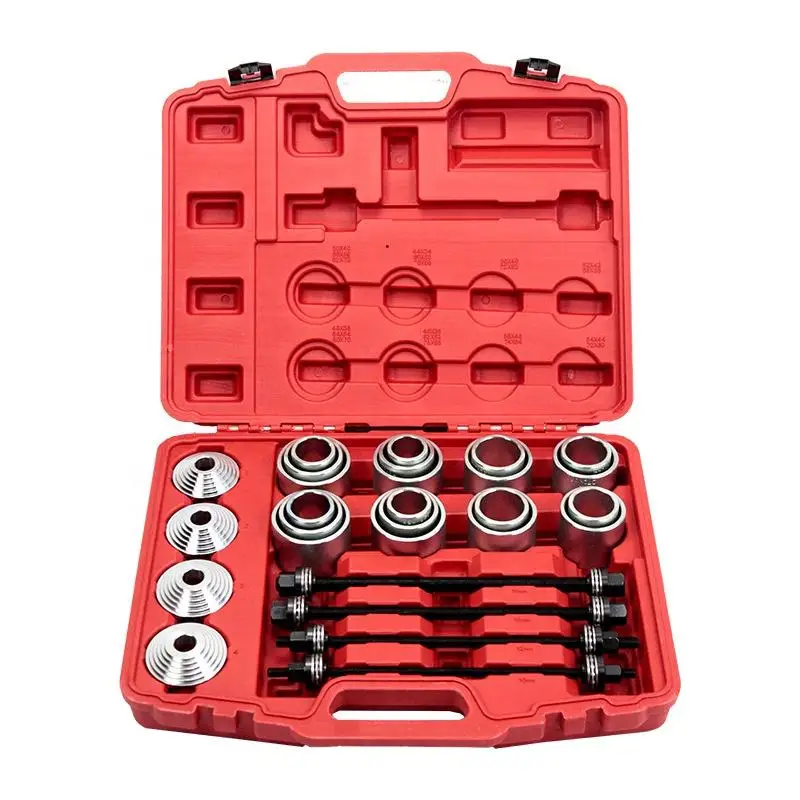 28Pc Universal Press and Pull Sleeve Tool Kit Bush & Bearing Remover Set Iron Sleeve Extractor Cchassis Bearing Disassembly Tool