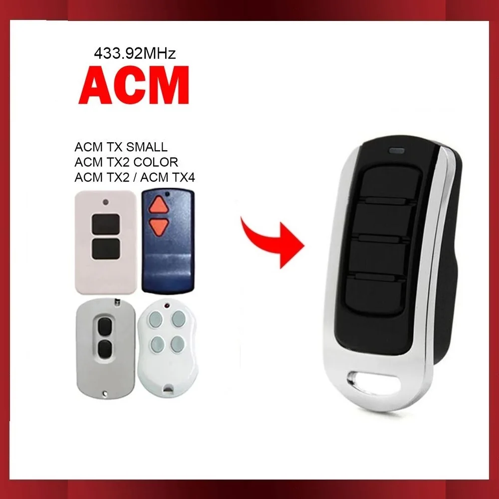 For ACM TX2 ACM TX4 TX2 COLOR TX SMALL Garage Remote Control Door 433.92MHz Rolling Code Garage Door Opener ACM Remote Control