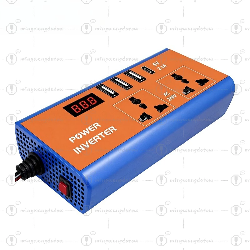 12V DC to 220V AC 500W Modified Sine Wave Car Inverter, Digital Display, Type-C