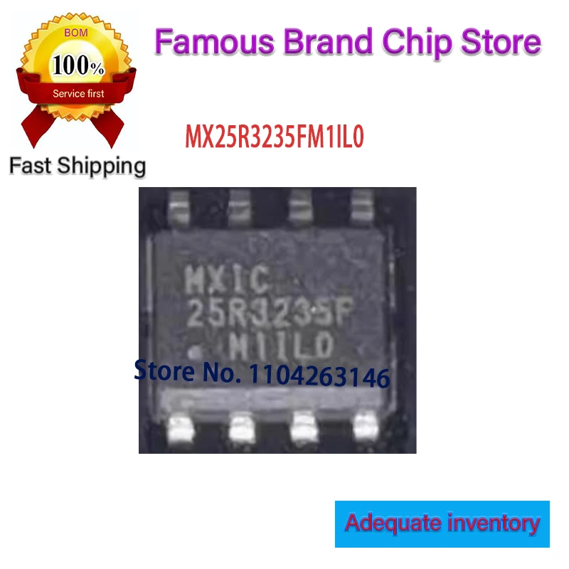 MX25R3235FM1IL0 25R3235F SOP8 IC FLSH 32MBIT SPI/QUAD I/O 8SOP 10PCS