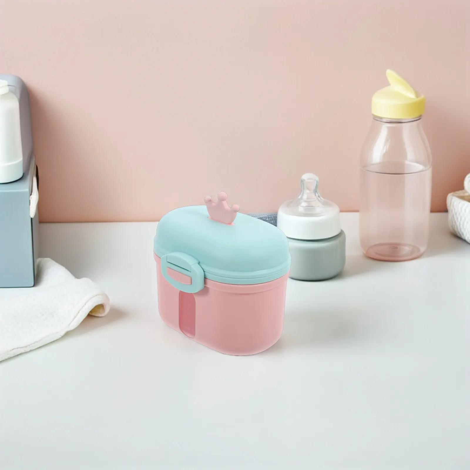 2pcs Portable Airtight Baby Formula Storage Container with Measuring Spoon for Travel – Milk Powder Dispenser