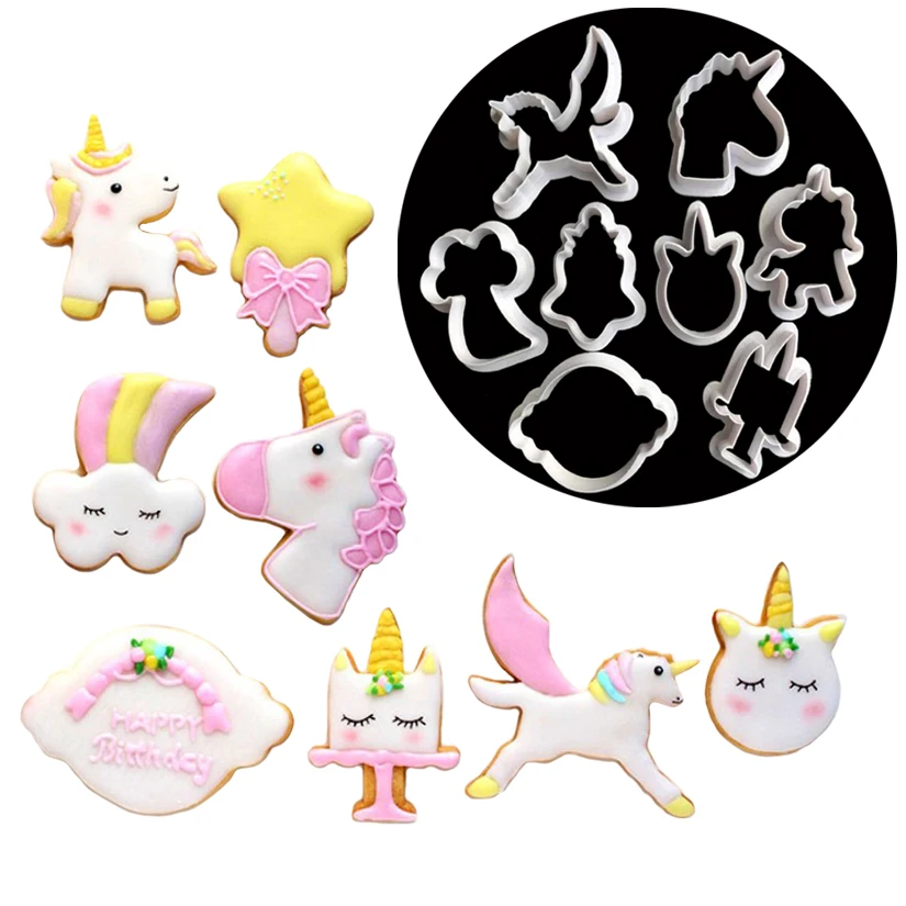 Gingerbread House Christmas Unicorn Cake Cutter Cookie Biscuit Mold Fondant Decorating Tools Kitchen Chocolates Baking Tools