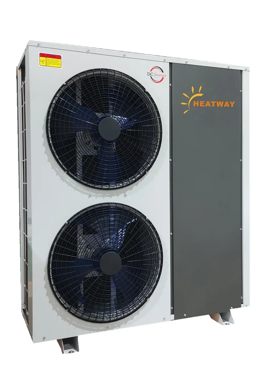 Integrated inverter heat pump air to water heat pump water heater for central residential heating system