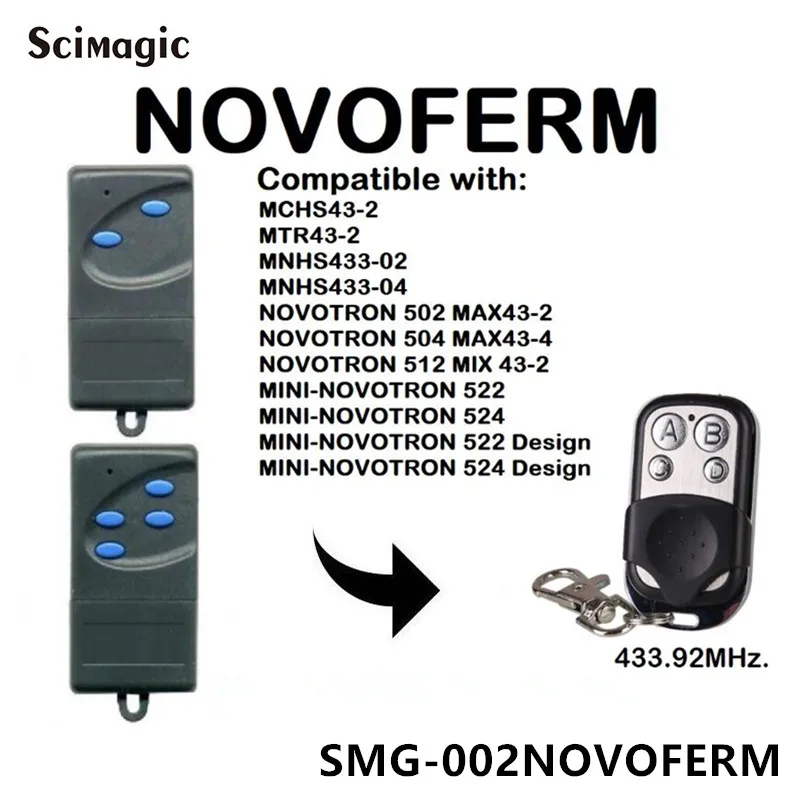 NOVOFERM MNHS433-04 NOVOTRON 512 MIX 43-2 Garage Gate Remote Control NOVOFERM MINI-NOVOTRON 522 524 433.92MHZ Rolling Code