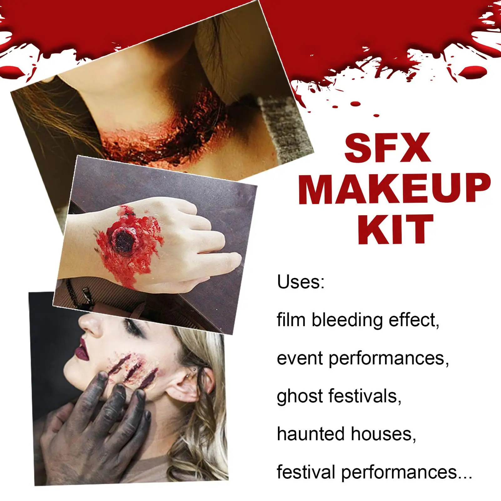 Scar Makeup Wax Kit - Special Effects Fake Wound, Easy Removal, High Simulation with Spatula for carnivals & Parties