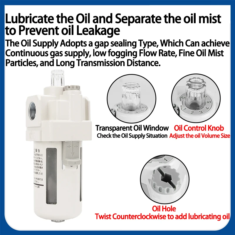 AL20 30 40-M5 02 03 04 10-A/C-A Efficient Cylinder Lubrication Device Brand Air Source Treatment AL Oil Mist Device