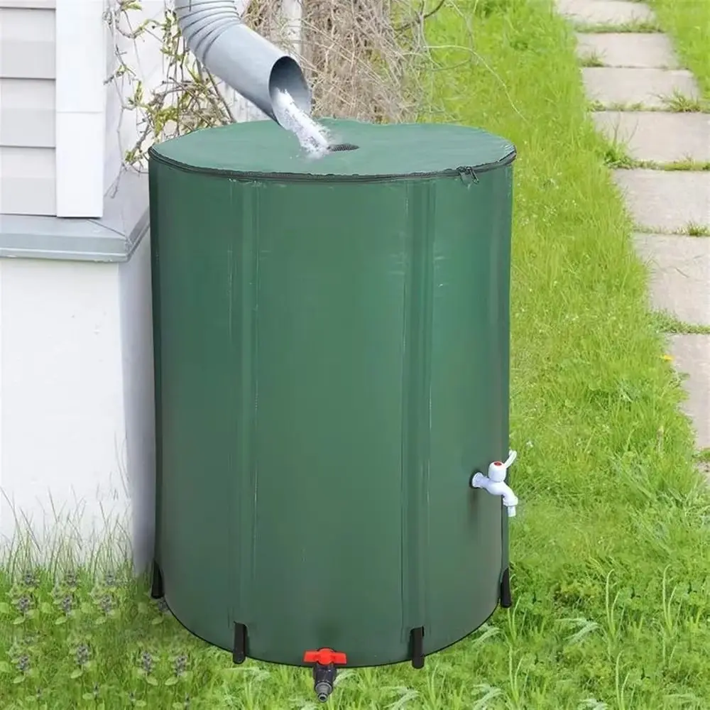 

50-500L Collapsible Rain Barrel Waterproof Foldable Garden Water Catcher Durable Large Capacity Garden Water Storage Tank