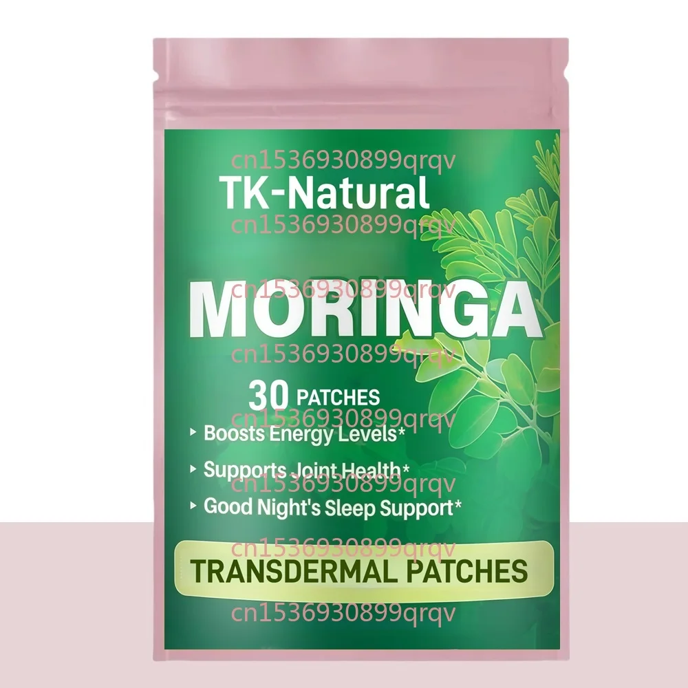

30 трансдермальных пластырей с листьями моринги, натуральный зеленый антиоксидант для энергии, здоровья кожи и поддержки здоровья кишечника