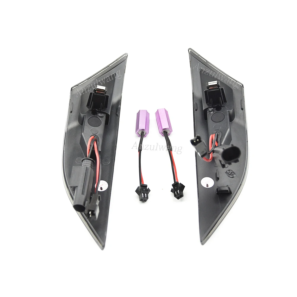 2 Pcs Dynamic LED Front Side Marker Lights Turn Signal Lamp For Porsche 991 981 718 Cayman Boxster Cayenn