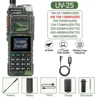 Baofeng UV-25 Air Band Walkie TalkieS Long Range UHF VHF  Wireless Copy Frequency  NOAA Type-C Charge AM Ham Two Way Radio UV-21