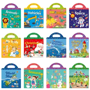 Wiederverwendbarer Käfig von Cartoon -Aufklebern, DIY -Handpuzzle, Aufkleberbücher, Tierlernen, Kognitionsspielzeug für Kinder, Geschenke für Kinder, heiß, neu 12 Hauptverkäufe Hot Toys Head - №6