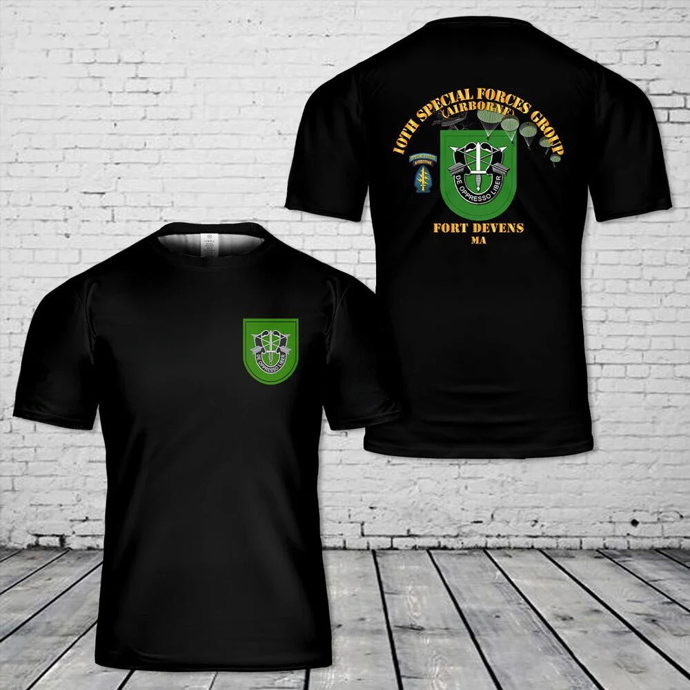 US Army 10th Special Forces Group (Airborne) T-Shirt 100% Cotton O-Neck Short Sleeve Summer Casual Mens T-shirt Size S-3XL