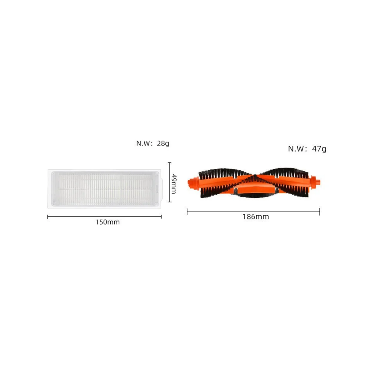 Szczotka rolkowa szczotki boczne zestaw filtrów nadaje się do próżni robota WVCR200S