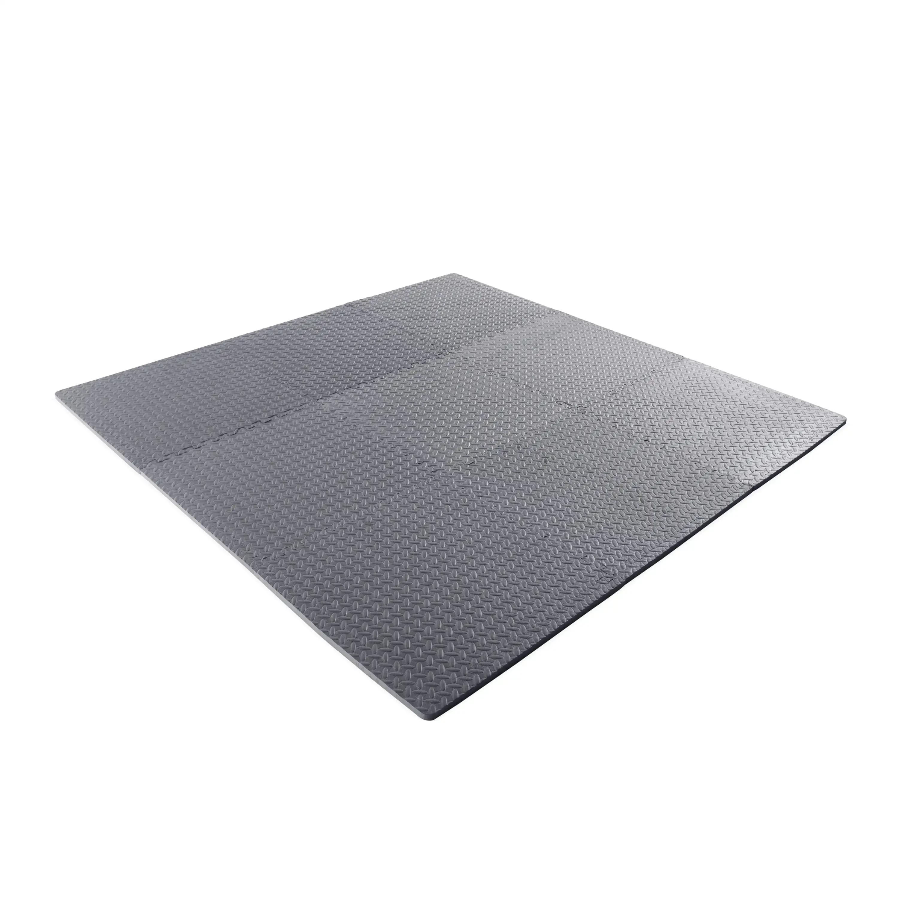Barbell Mold and Mildew Resistant Foam Puzzle Mat, 6-Piece, Gray, 74" x 50" x 3/4",Mold and mildew resistant for durability