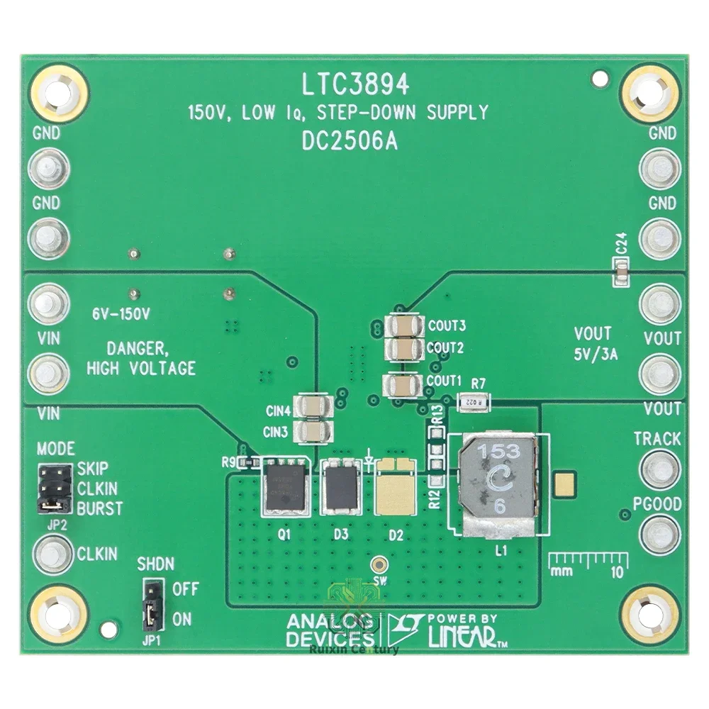 FOR Analog Devices DC2506A LTC3894 DC/DC Step-Down 1 Non-Isolated Output Evaluation Board 6-150V 5V/3A 150kHz Promo