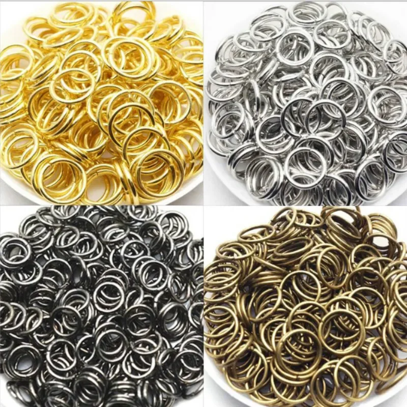 

50-200 Pcs Metal Hair Rings Braid Dreadlock Beads Circles Hair Styling Accessories Hoop Clips Adjustable 18mm Large Wholesale