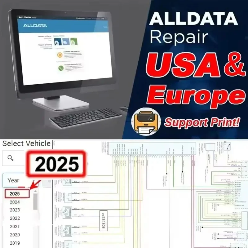 أحدث برنامج alldata 10.53 + mitchel l عند الطلب 5 برنامج alldata لإصلاح السيارات جميع البيانات مع مخطط الأسلاك