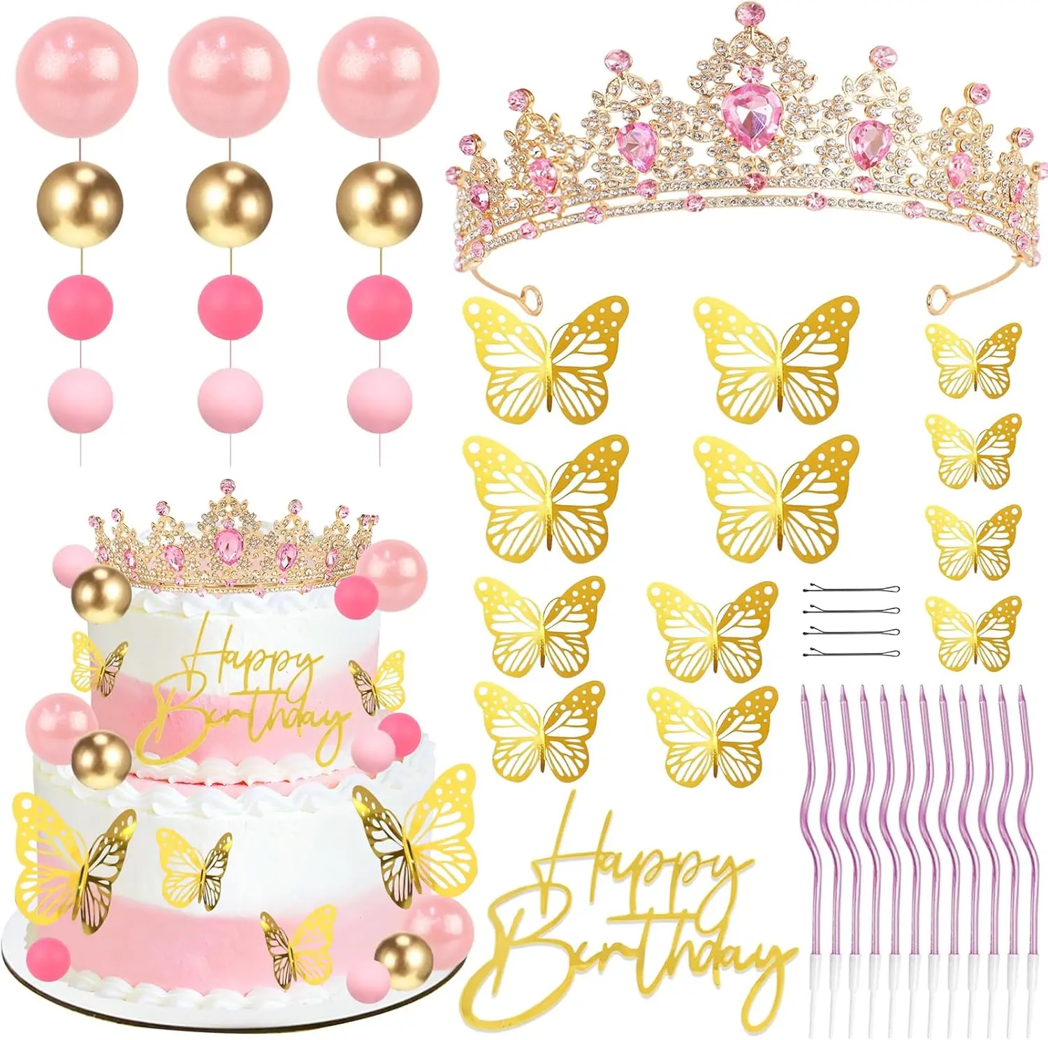 Crown Cake Topper, …