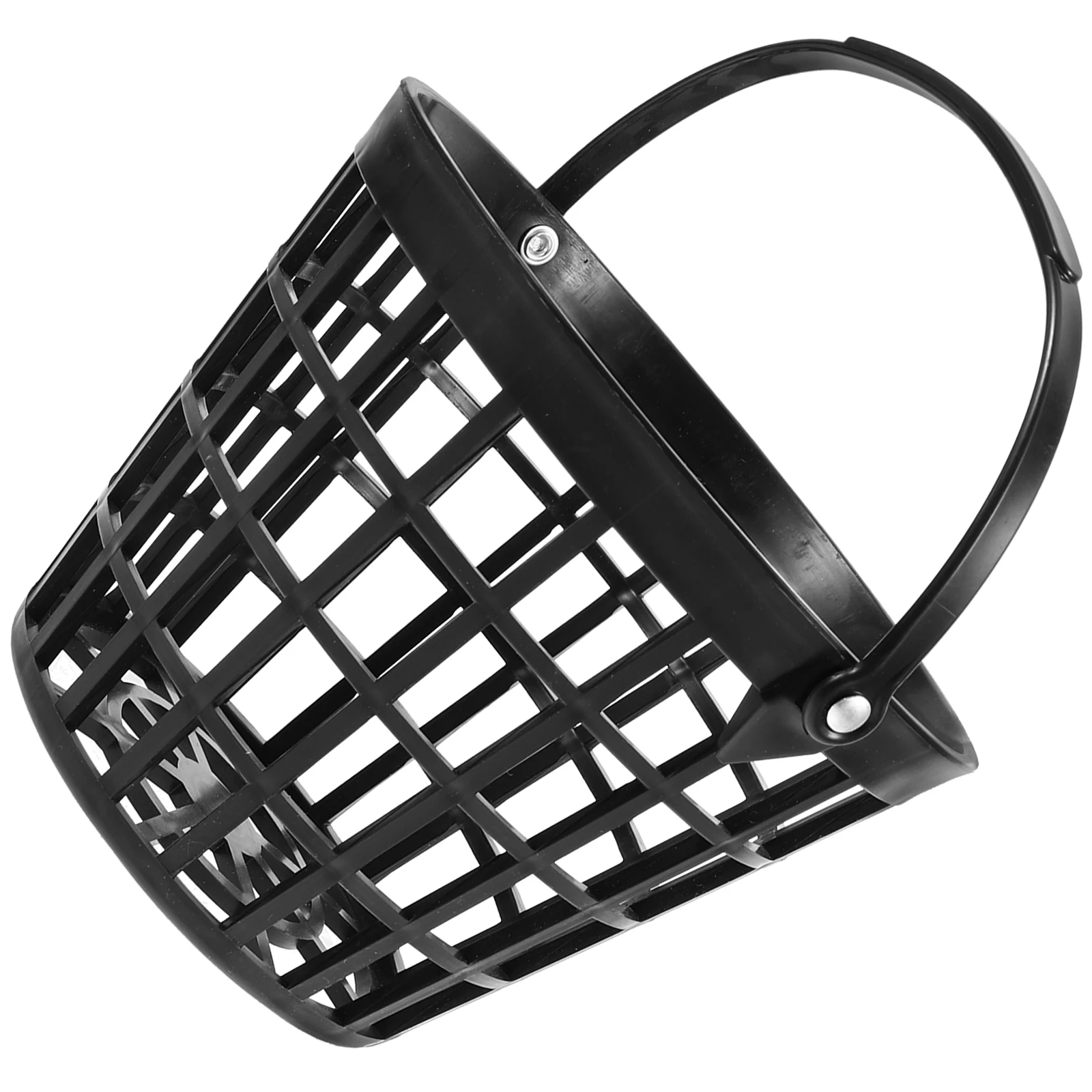 

25 Golf Balls Black Plastic Basket Portable Storage Container Outdoor Sports Supply Tool Camping Hiking Golfball Bucket