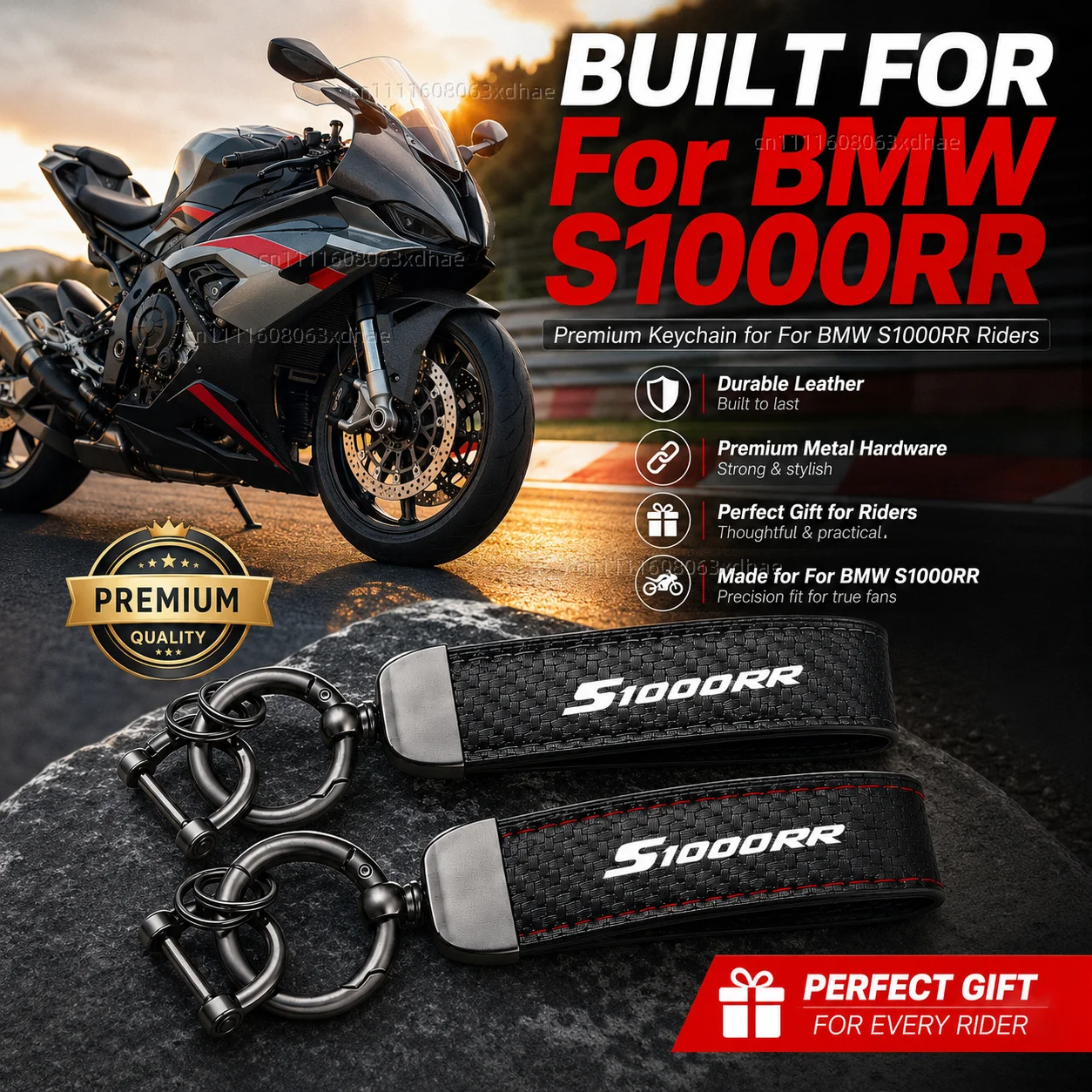 

High-Grade Leather Motorcycle Keychain Holder Keyring Accessories For BMW S1000RR S 1000RR 2017 2020 2021 2022