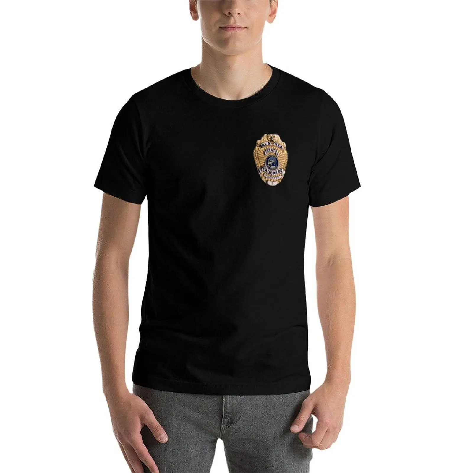Alaska State Troopers Badge T-Shirt cute tops plus size tops Funny t-shirts men graphic t shirts