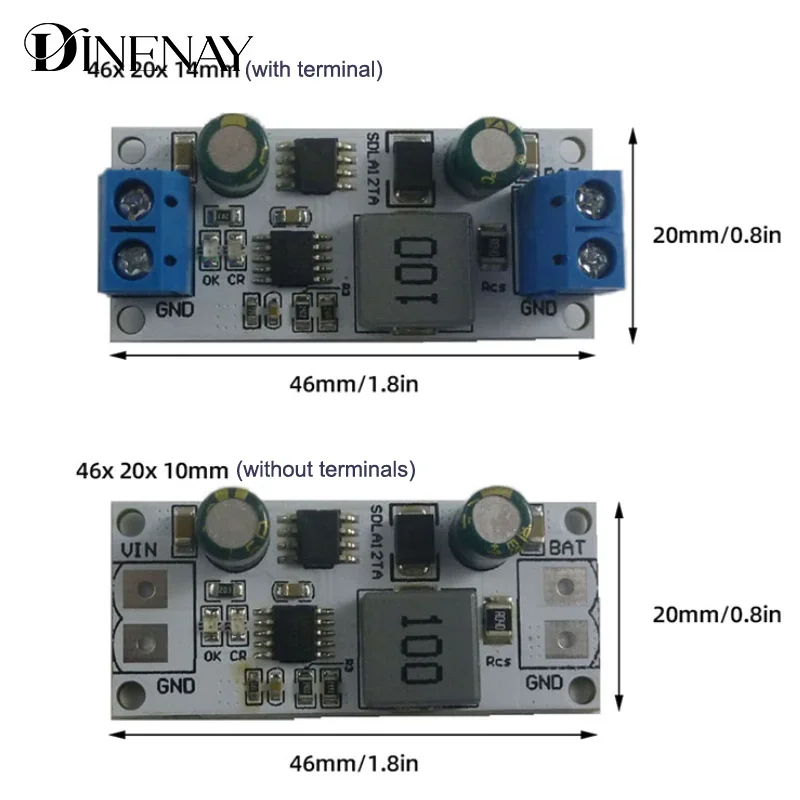 SDLA12TA MPPT Solar Controller Charging Module for 12V 1-1000AH Lead-Acid Battery Solar Panel Regulator Charger Board