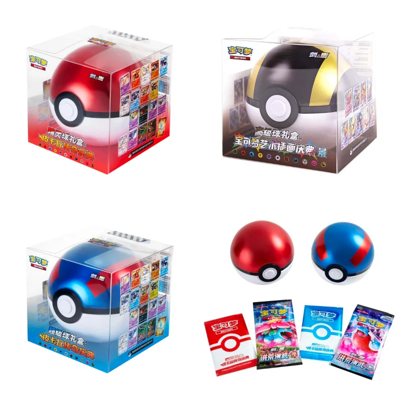 

Карта PokéMon Ptcg, упрощенный китайский шар эльфа, супер мяч, подарочная коробка, легенда Пикачу, праздничный пакет карт, детские подарки на день рождения