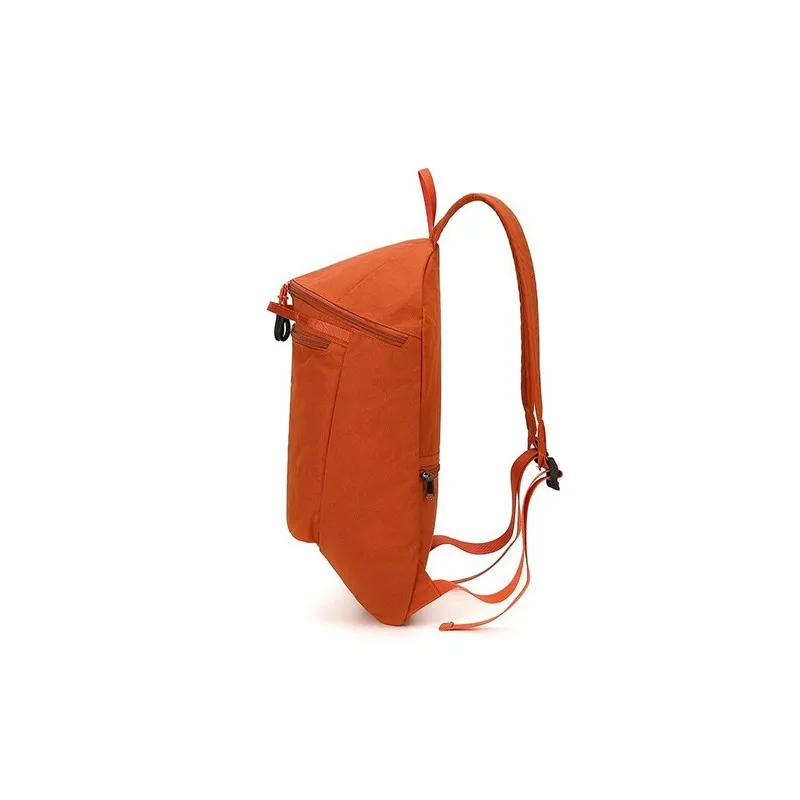 Unisex Orange Nylon Oxford Backpack with Front Pocket Lightweight Casual Travel Daypack School Bag for Men Women