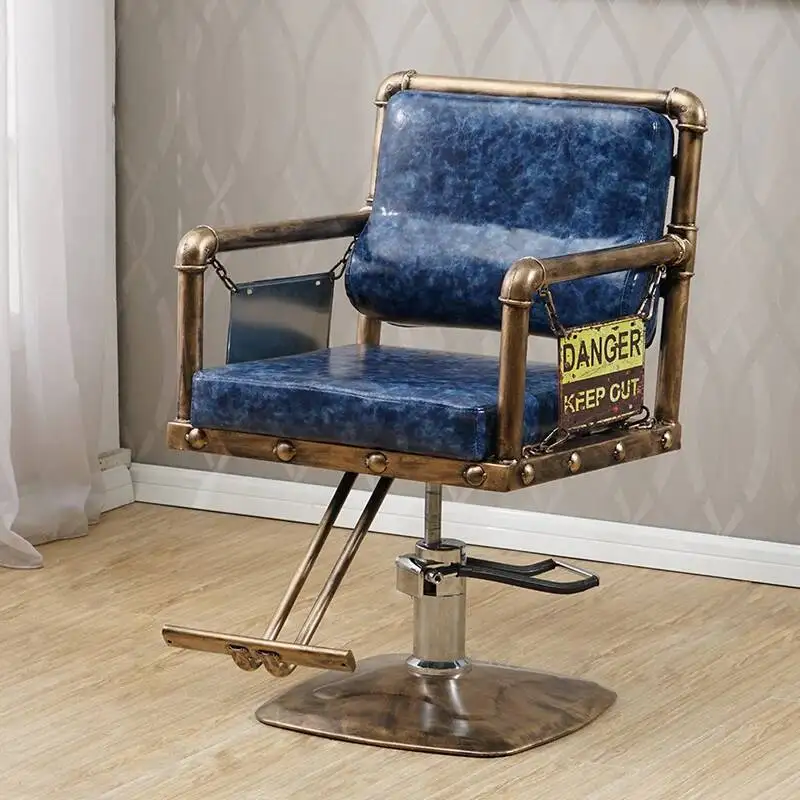 Silla de Barbero Vintage Simple, Ergonómica y Profesional, Equipo de Salón de Belleza, Sillones para Barbería, Muebles de Salón ﻿