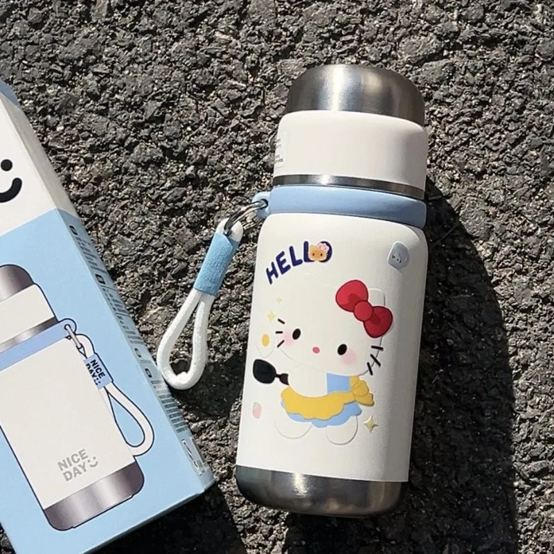 350/550ml Sanrio Hello Kitty 316 Stainless Steel Thermos Cup Kawaii Girl Heart Portable Water Cup Vacuum Flask Water Bottle