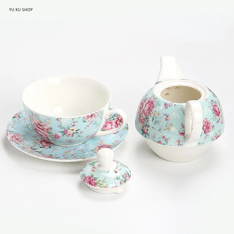 Imagem -06 - Inglês Único Copo Único Pote Conjunto Europeu Mãe e Filho Bule Flor Bule de Chá Xícara de Café Pires Chá Infusor Casa Teaware Presente