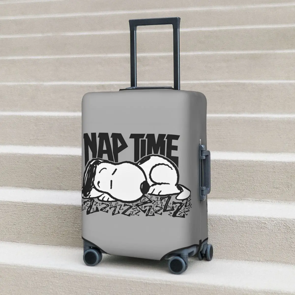 

Rock Tees Snoopy Nap Time Suitcase Cover Travel Protection Holiday Useful Luggage Case