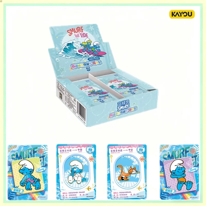 

KAYOU оригинальные периферийные карты Smurfs, забавная упаковка, ограниченная серия, коллекция анимационных карточек, игрушки, подарки, новый продукт, слепые карты