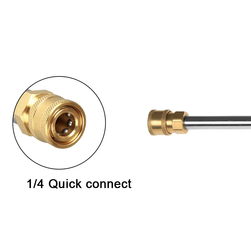 5000PSI高圧洗浄機ガン延長ロッド - 17インチステンレス鋼、M22ネジと1/4インチクイックコネクト付き