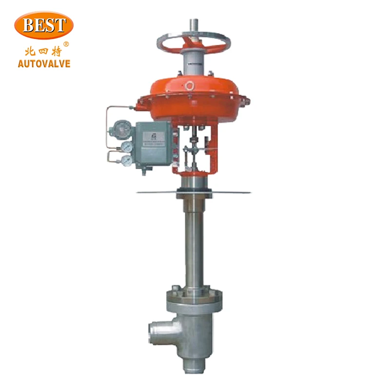 

Valves T867 Pneumatic Diaphragm Single Seated Angle Cryogenic Type Control Valve