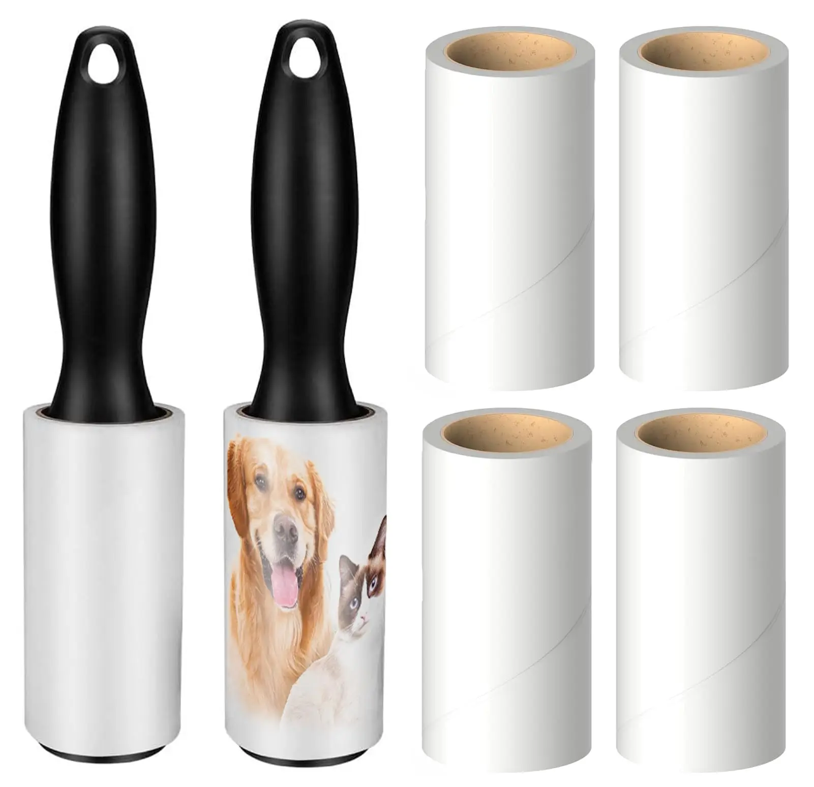 Rolo Adesivo Extra Forte para Remover Pelos de Animais - Fácil de Rasgar para Pelos de Cães e Gatos em Roupas, Móveis, Tapetes e Sofás